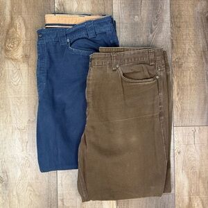 Duluth Trading Co Pants Men's 42x30 Relaxed Straight Fit Denim Jeans LOT of 2